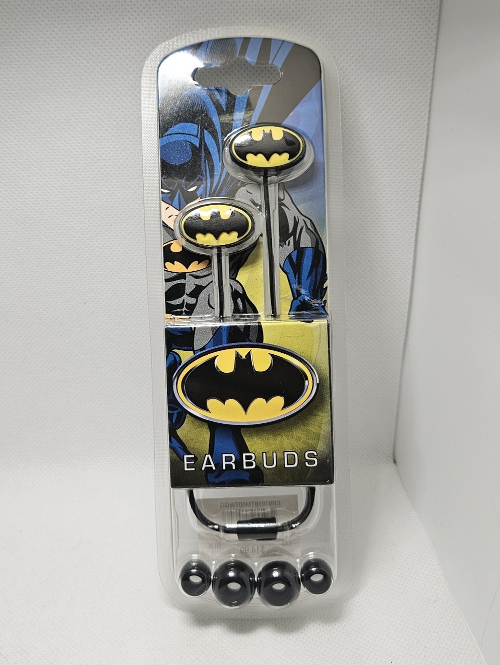 DC Comics Batman Earbuds Bioworld Wired In-Ear Headphones New Sealed